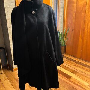 Vintage John Weitz Made in Poland 100% Wool Swing Coat